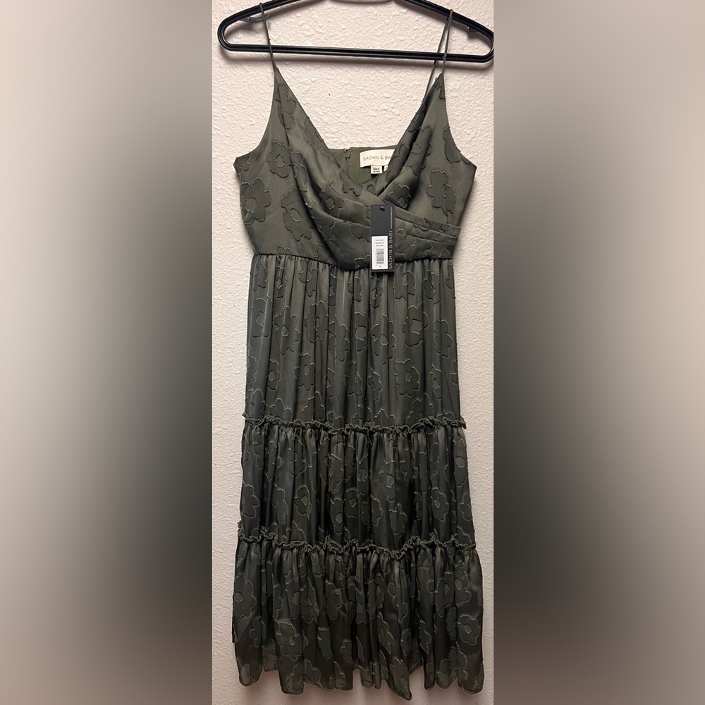 Sachin & Babi Dalia Midi Dress Women's Green Size 4 NWT